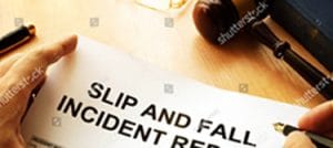 Filling out an accident report