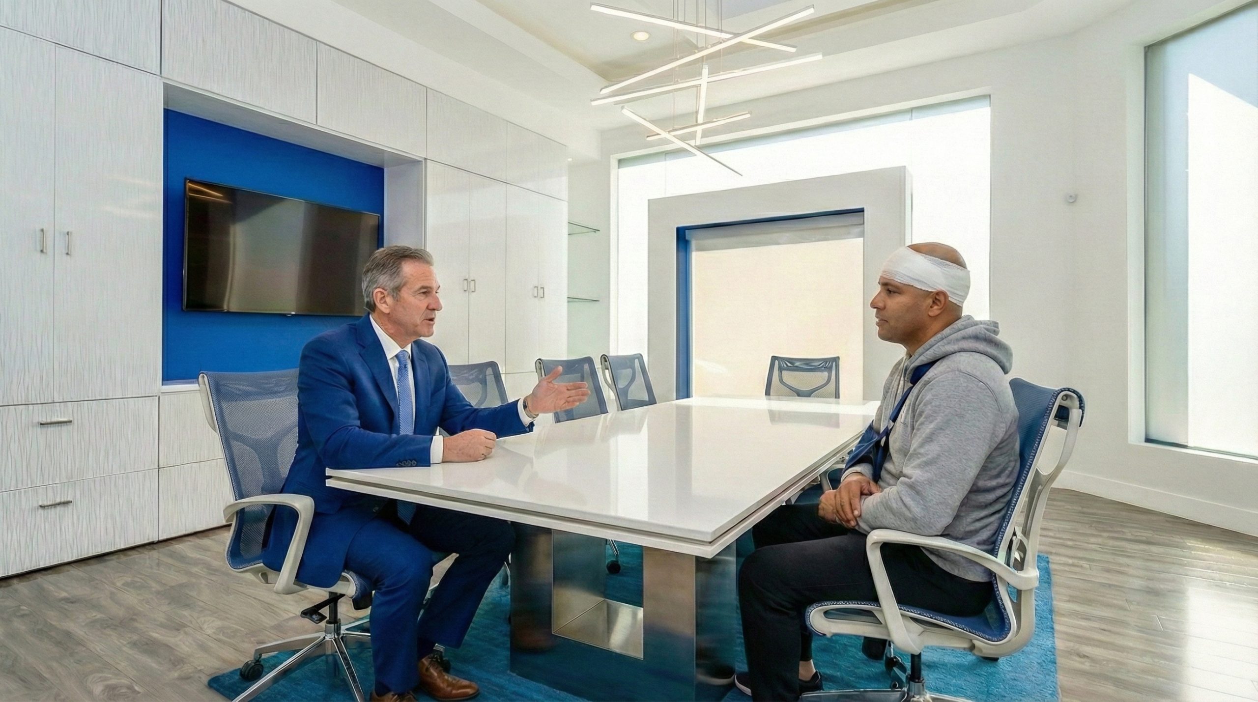 Brain injury lawyer helping client in Beverly Hills