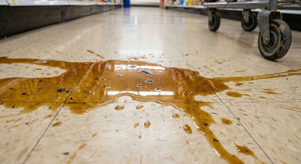 Spill inside a supermarket in Whittier, CA - Slip and fall lawyer