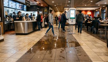 McDonald’s restaurant slip and fall hazard on floor