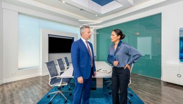 Person injured after slip and fall on public property speaking with California slip and fall lawyer